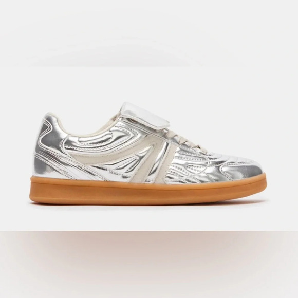 NWOB Steve Madden Silver Madrid Sneakers - Picture 3 of 14